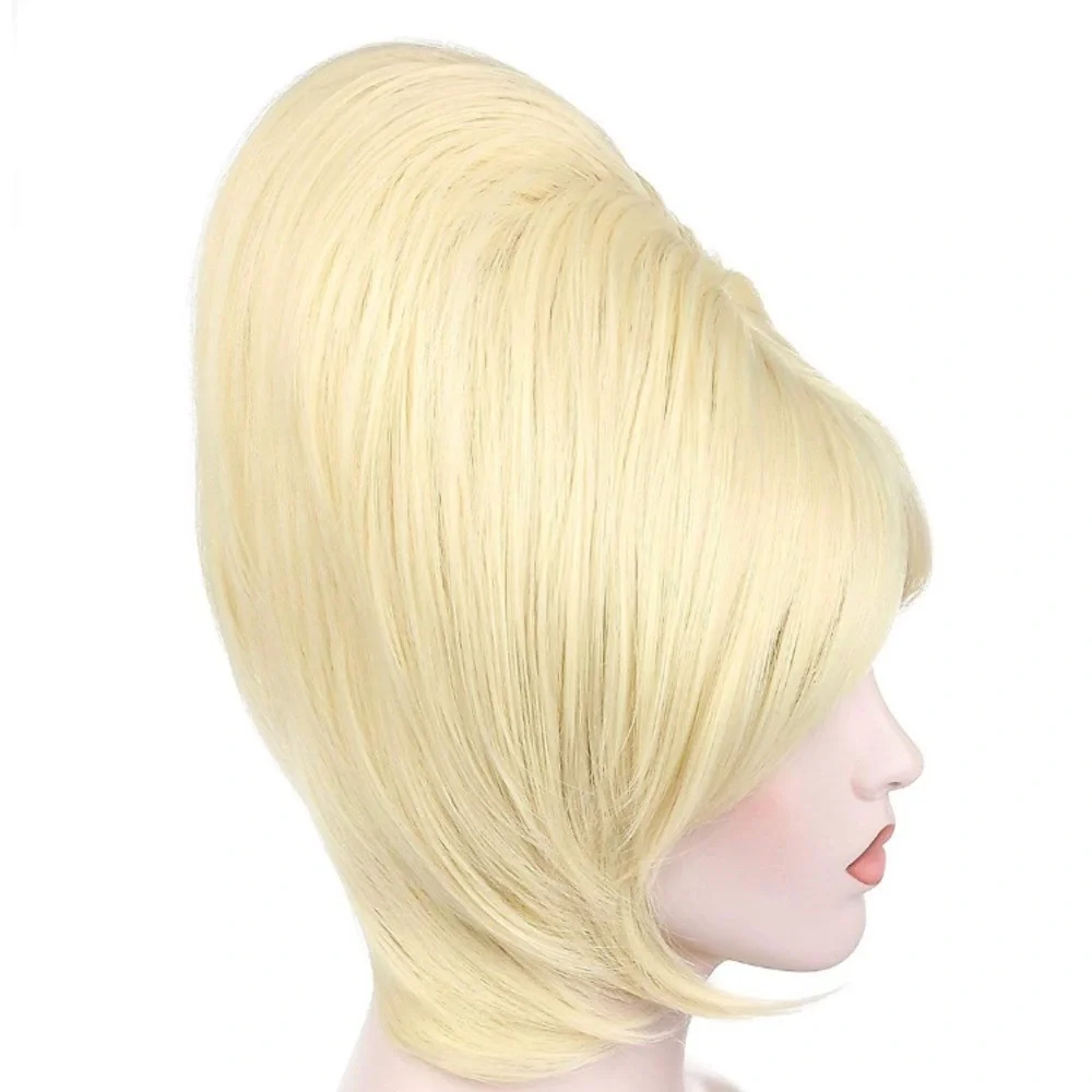 - Blonde Retro beehive cosplay Halloween dressup Wig